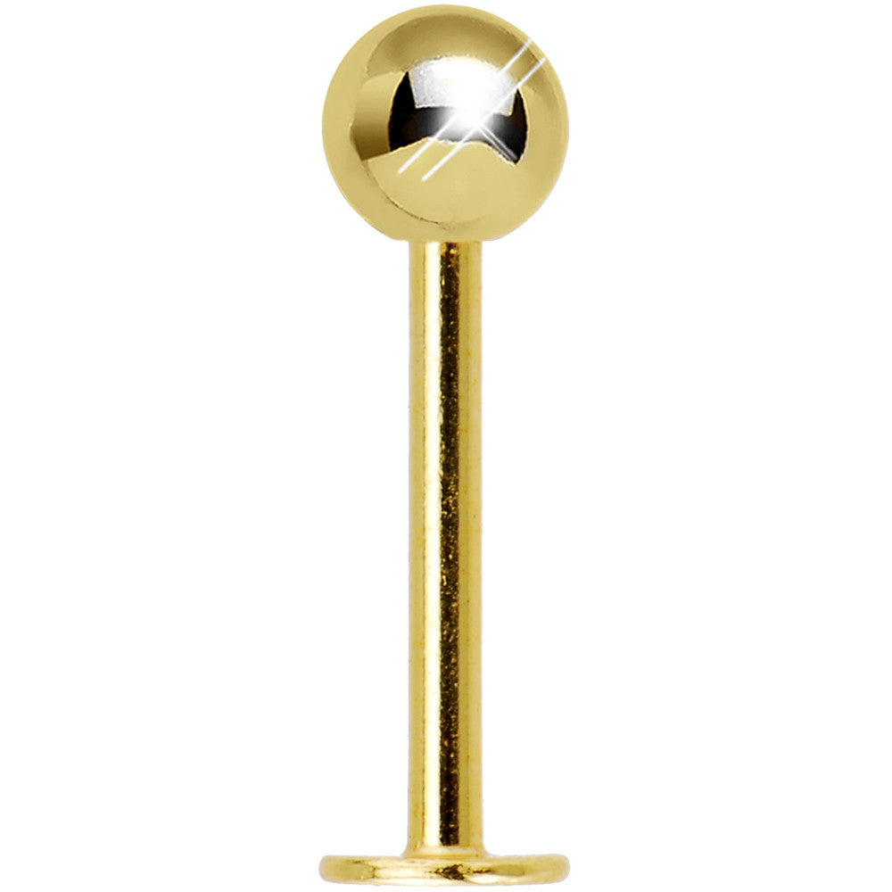 16G 3/8 Gold Electro Titanium Labret Monroe