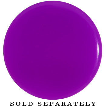 24mm Purple Neon Glitter Saddle Plug