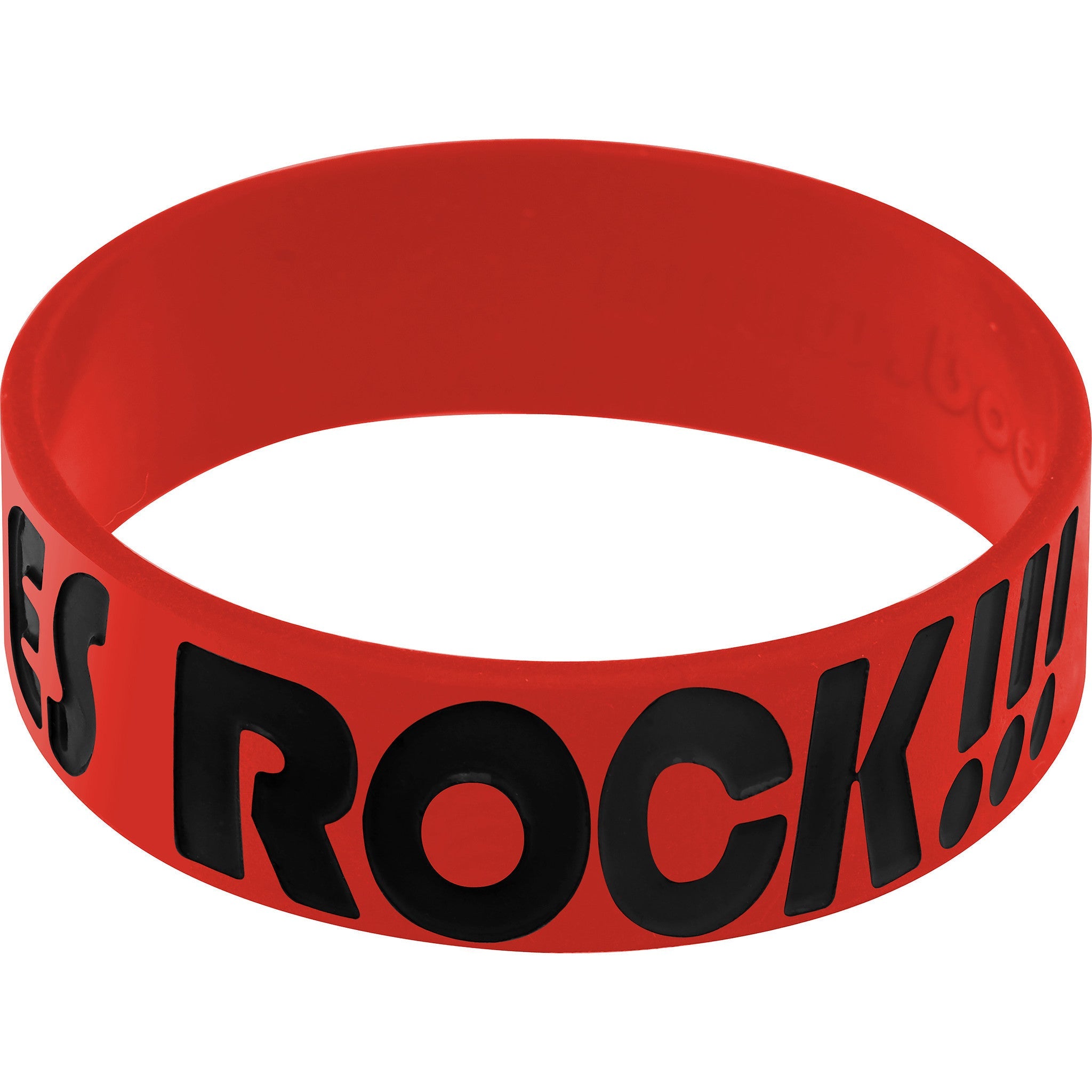 Red Black Boobies Rock Breast Cancer Bracelet