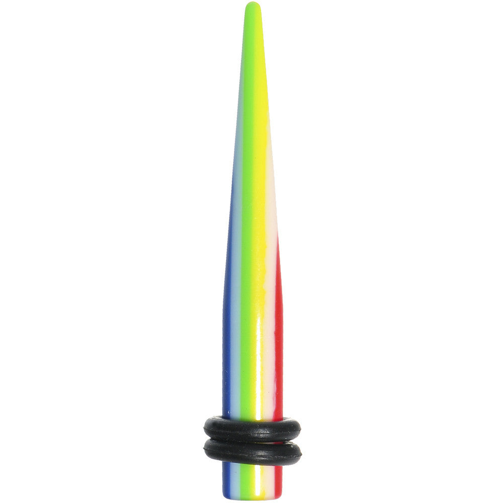 4G Acrylic Retro Rainbow Straight Taper