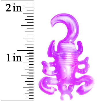2G Pink White Acrylic Scorpion Hanger Plug