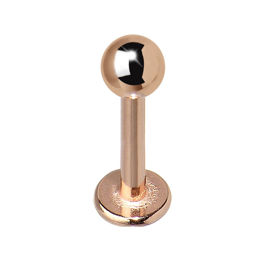 16G 1/4 Rose Gold Plated Cartilage Tragus Earring