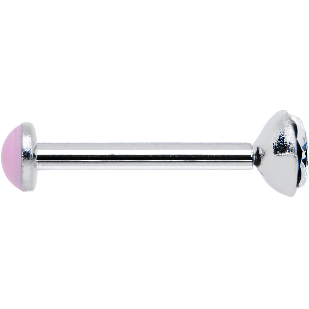 18G 5/16 Handmade Labret Created with Crystals 3mm