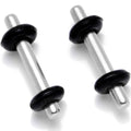 Stainless Steel Micro Straight Plug Set 14G to 8G