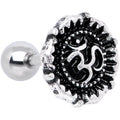 16G 1/4 Spiritual Ohm Symbol Tragus Cartilage Earring