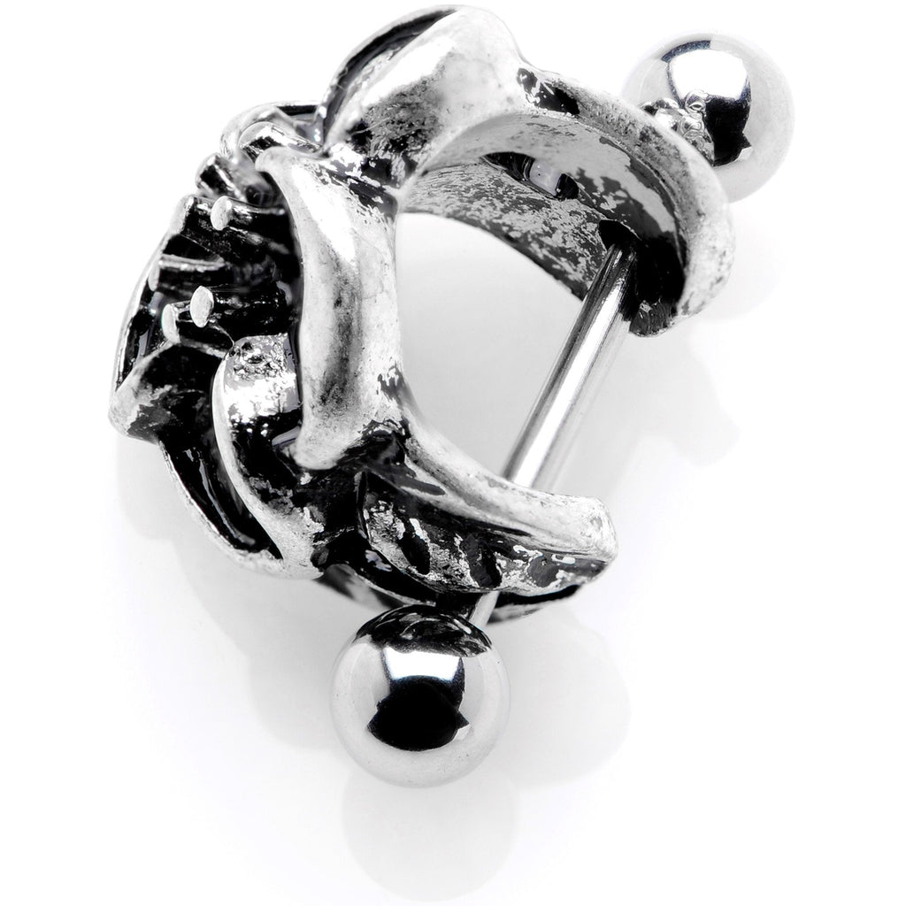 16G 1/2 Blooming Tropical Flower Cuff Cartilage Earring