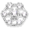 14G Clear Gem Externally Threaded Dermal Anchor Top