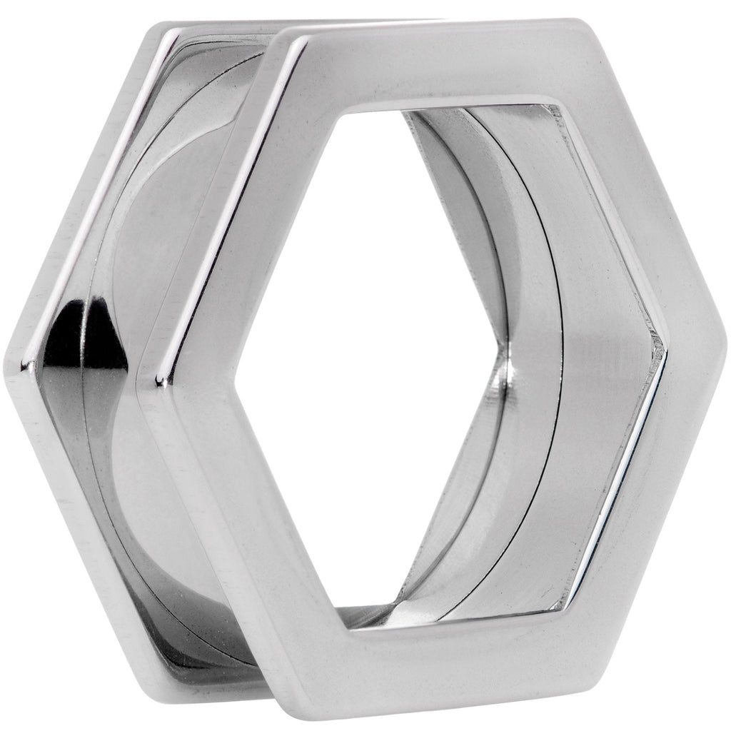 25mm Geometric Hexagon Screw Fit Tunnel Plug Set