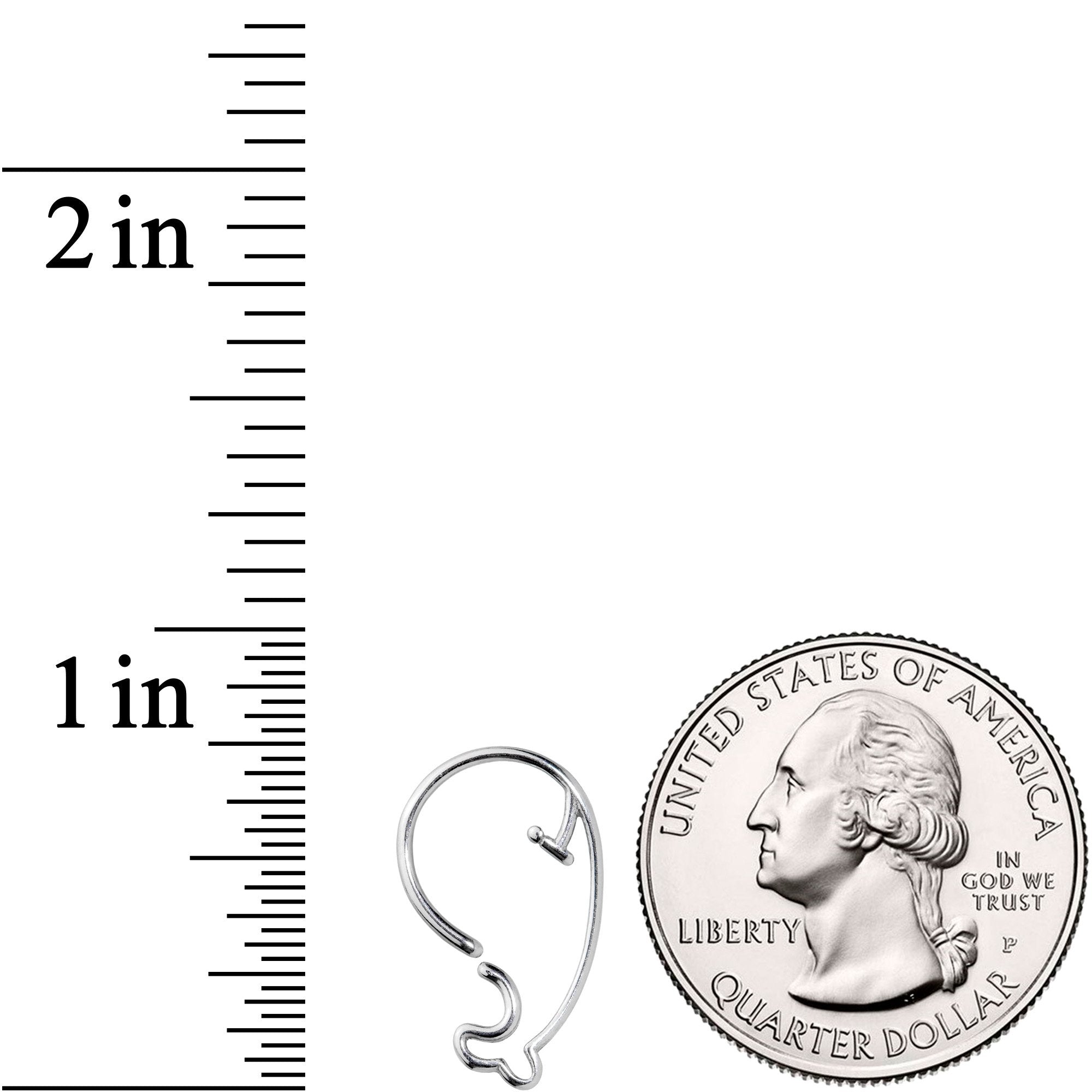 18G Watch Out For the Whale Closure Ring