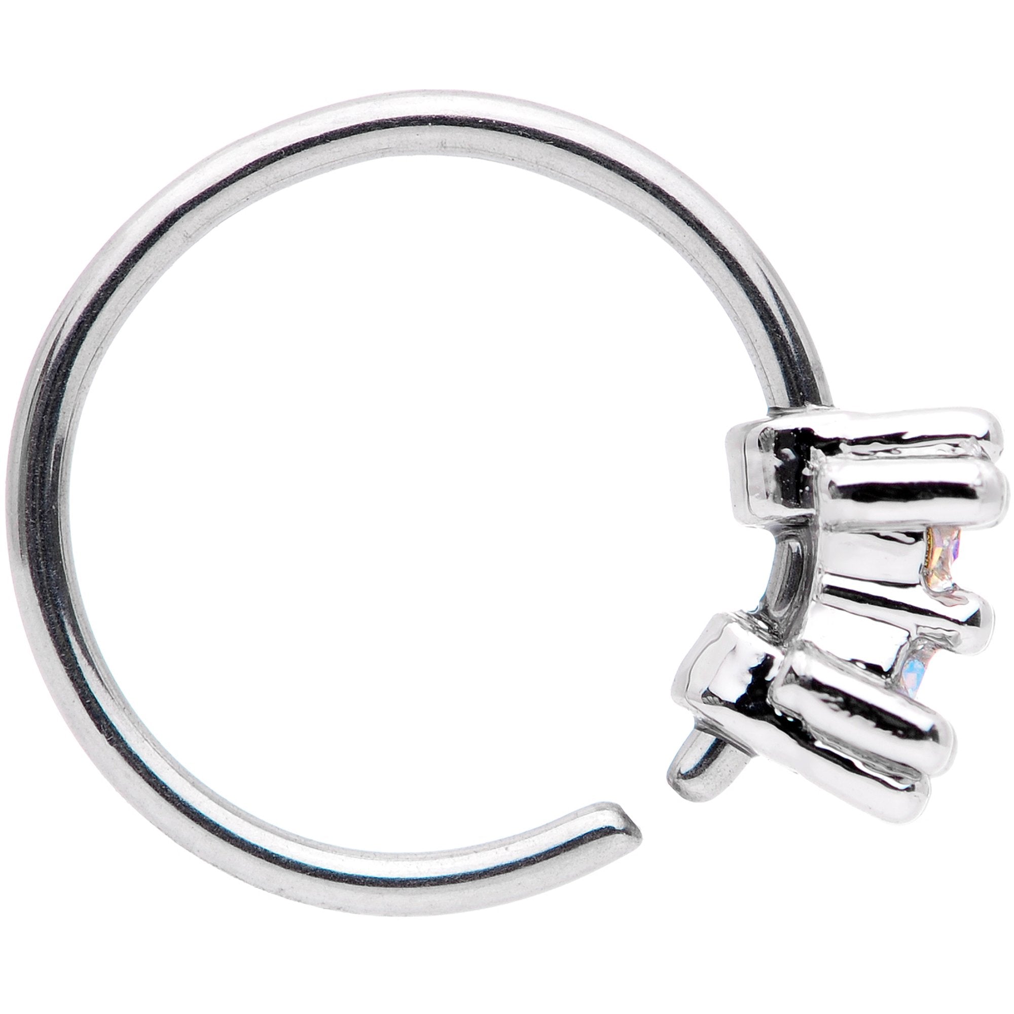 20G 5/16 Aurora Gem Duo Petite Nose Hoop