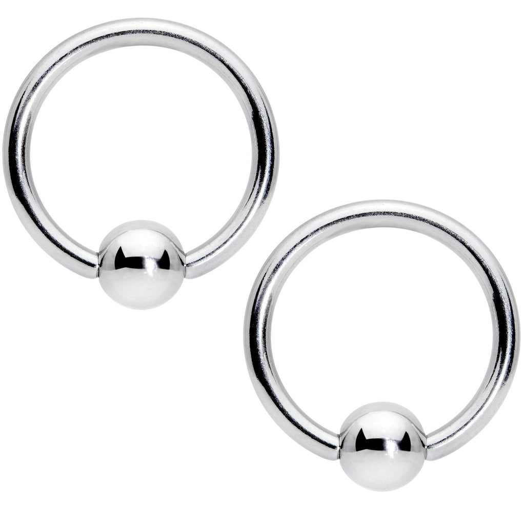 14G Clear Gem Rose Gold Tone Flowers BCR Barbell Nipple Ring Set
