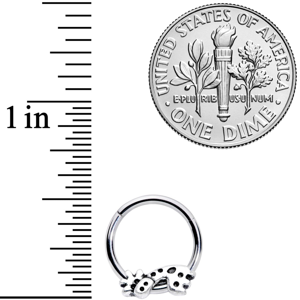 16G 3/8 Happy Giraffe Hinged Segment Ring
