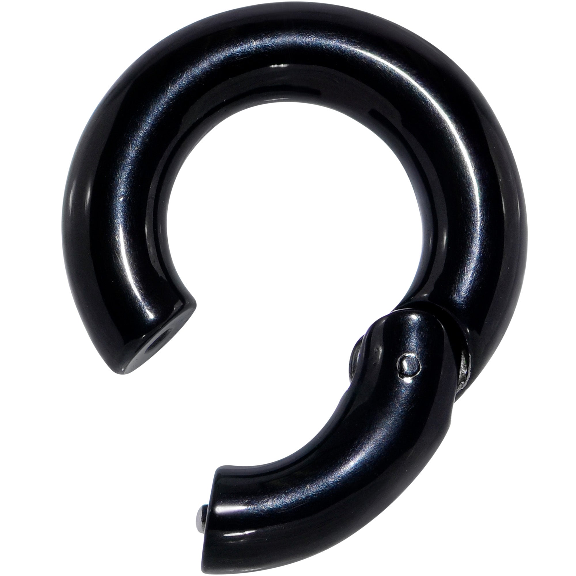 2G 9/16 Black PVD Steel Hinged Segment Ring