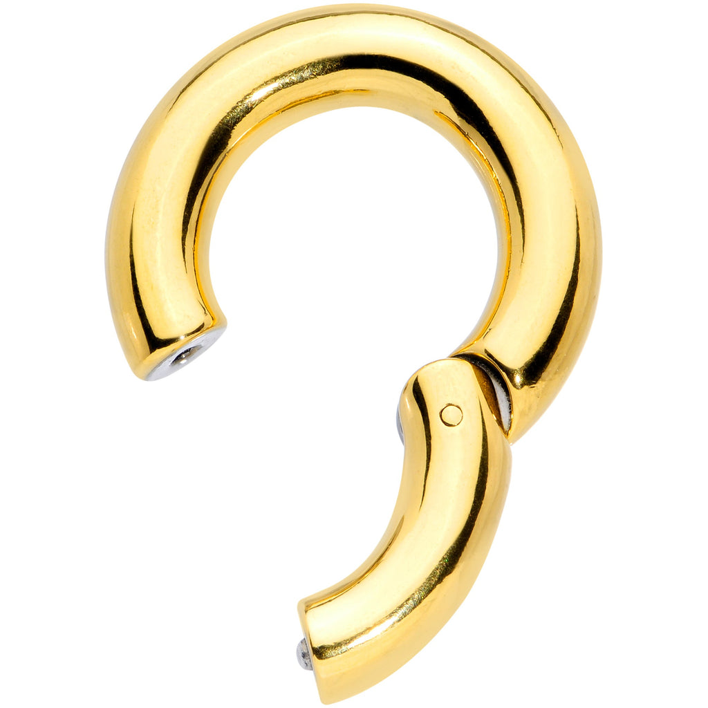 2G 5/8 Gold Tone PVD Steel Hinged Segment Ring