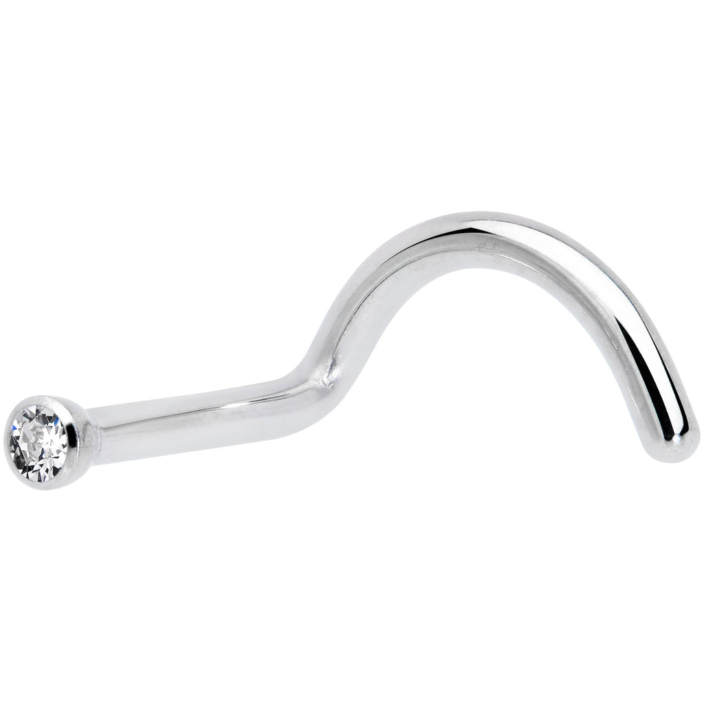 18G Clear 1.5mm Grade 23 Titanium Press Fit Left Side Nose Screw