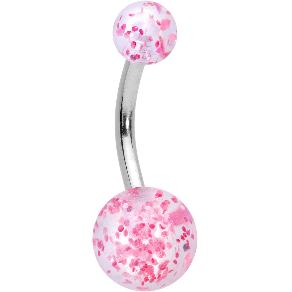 Pink Faux Opal Easter Bunny Belly Ring Set of 3