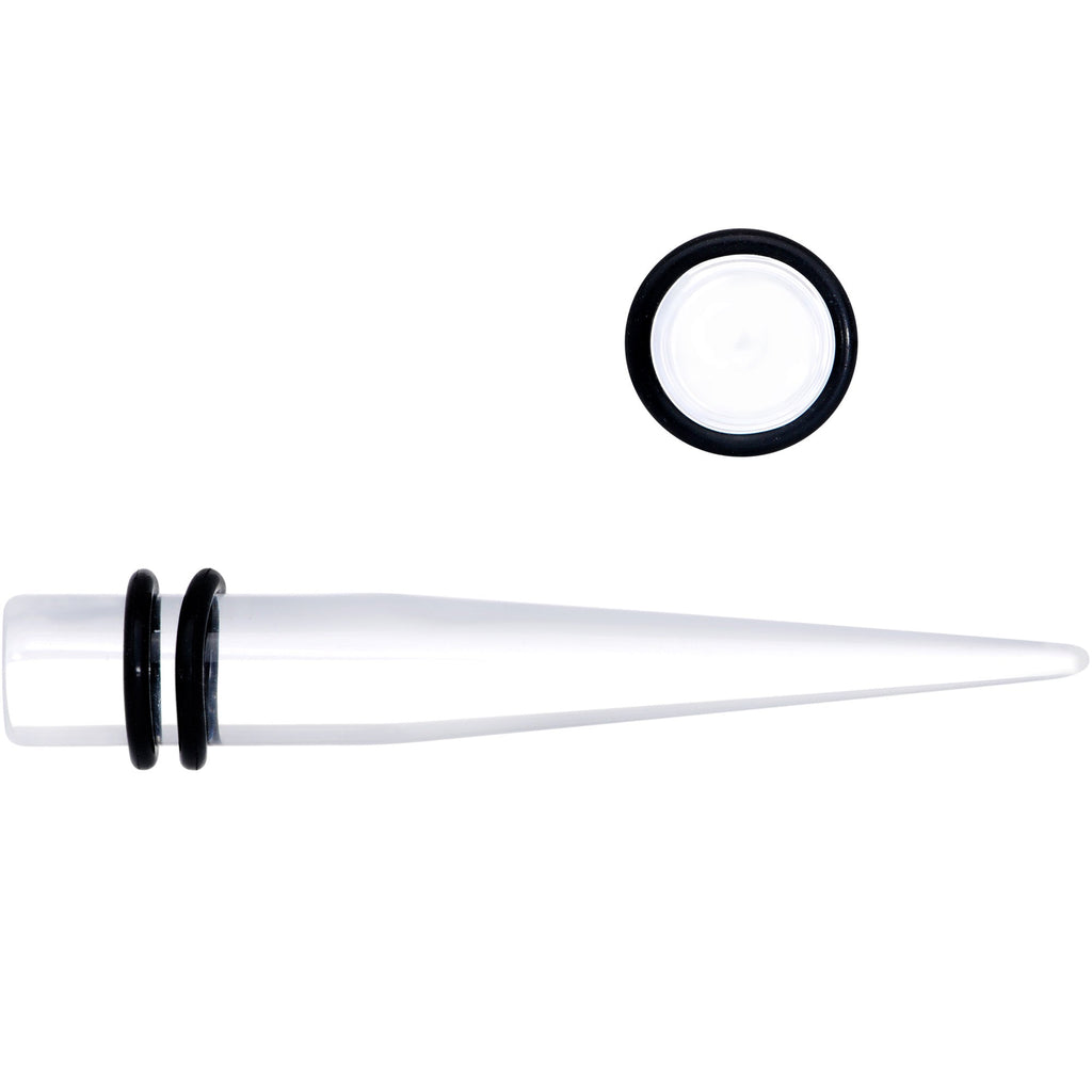 0G Clear Acrylic Straight Taper Set