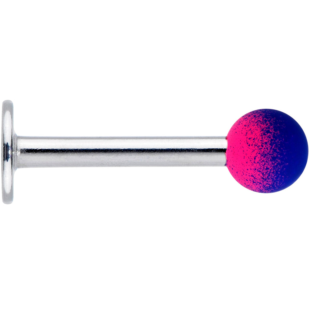 16G 5/16 Pink Blue Ombre Soft Finish Labret Monroe Tragus