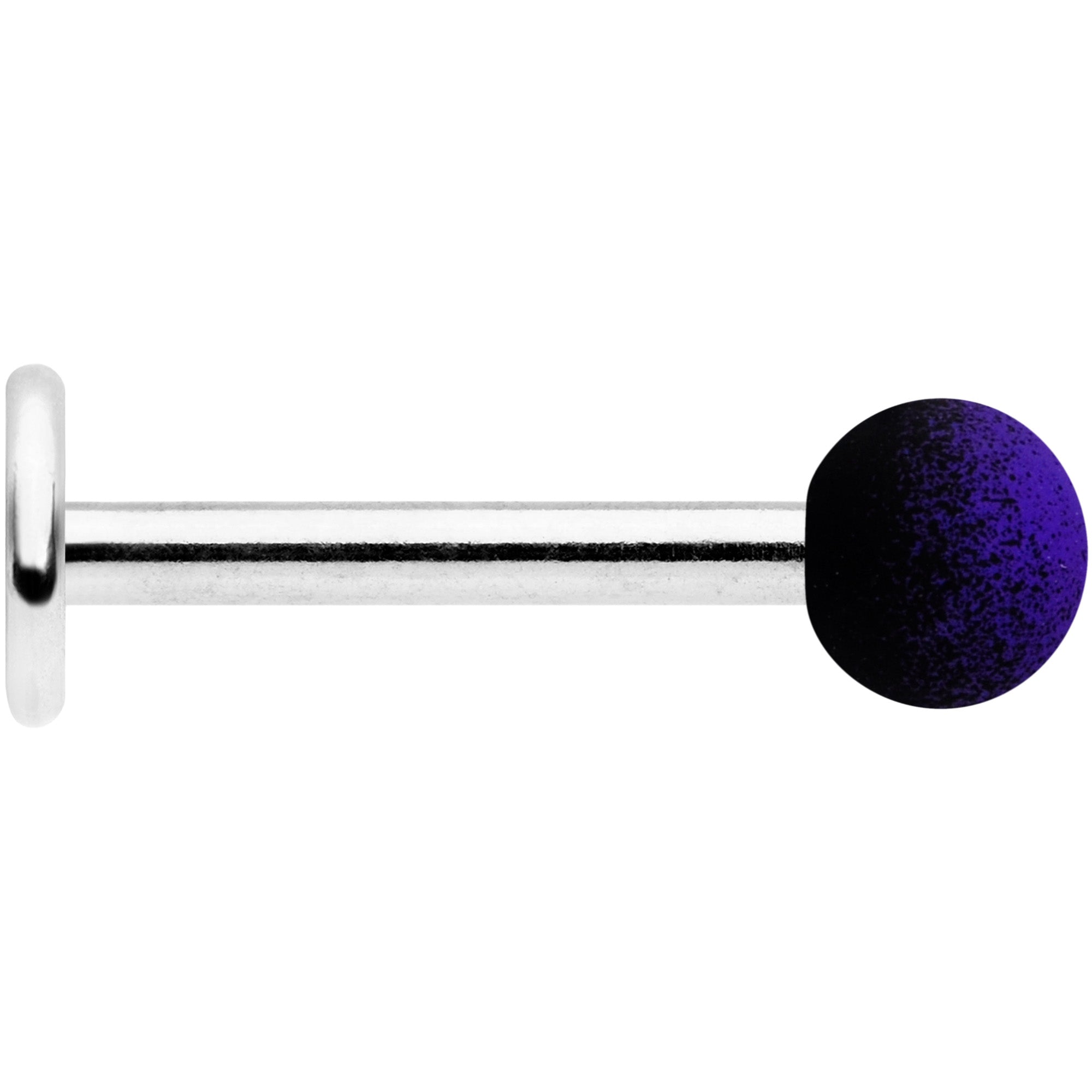 16G 5/16 Purple Black Ombre Soft Finish Labret Monroe Tragus