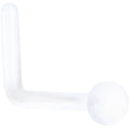 20G 1/4 Clear Bioplast Flat Top L Shape Nose Retainer Set of 10
