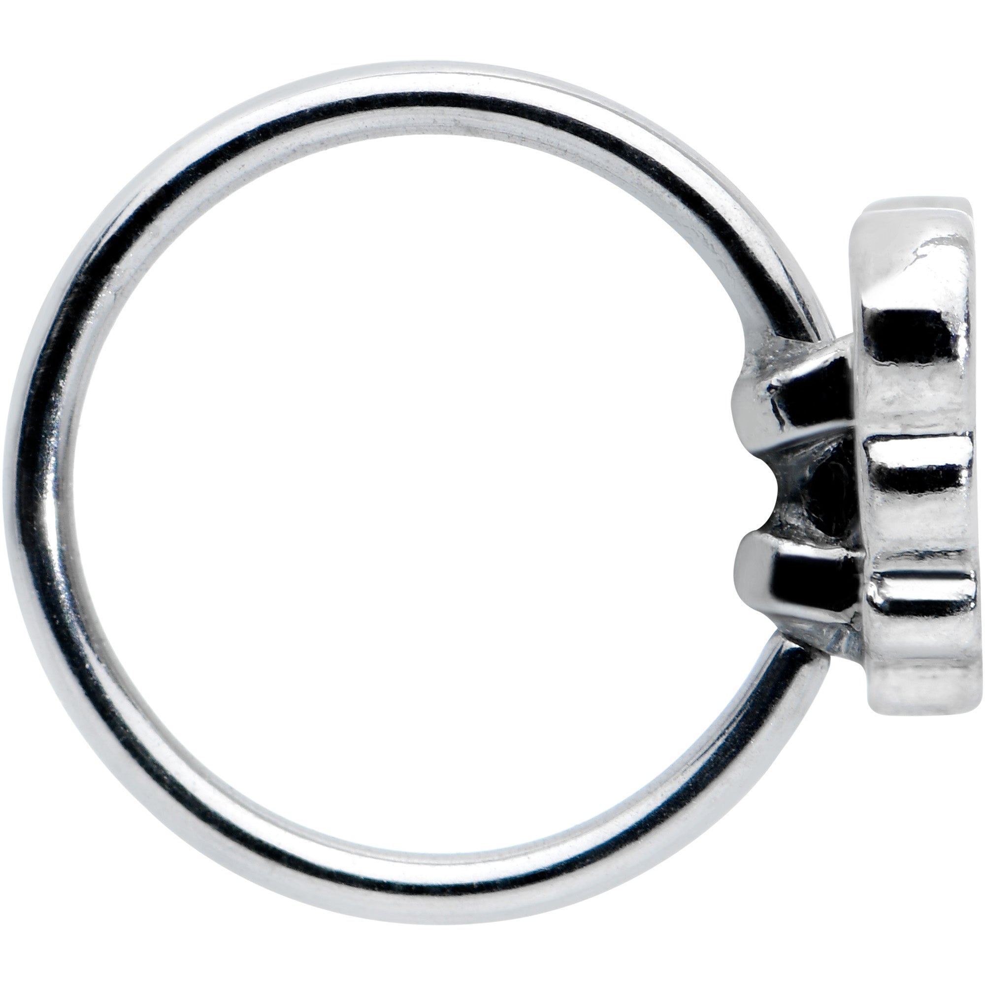 20G 5/16 Pride Rainbow Stripes Butterfly Nose Hoop