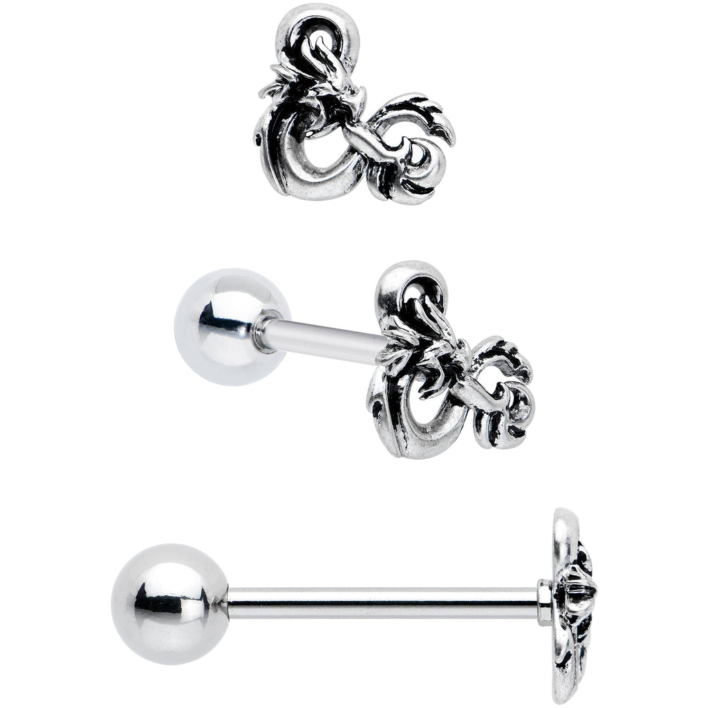 Officially Licensed Dungeons & Dragons Dice Barbell Tongue Ring  Set of 2