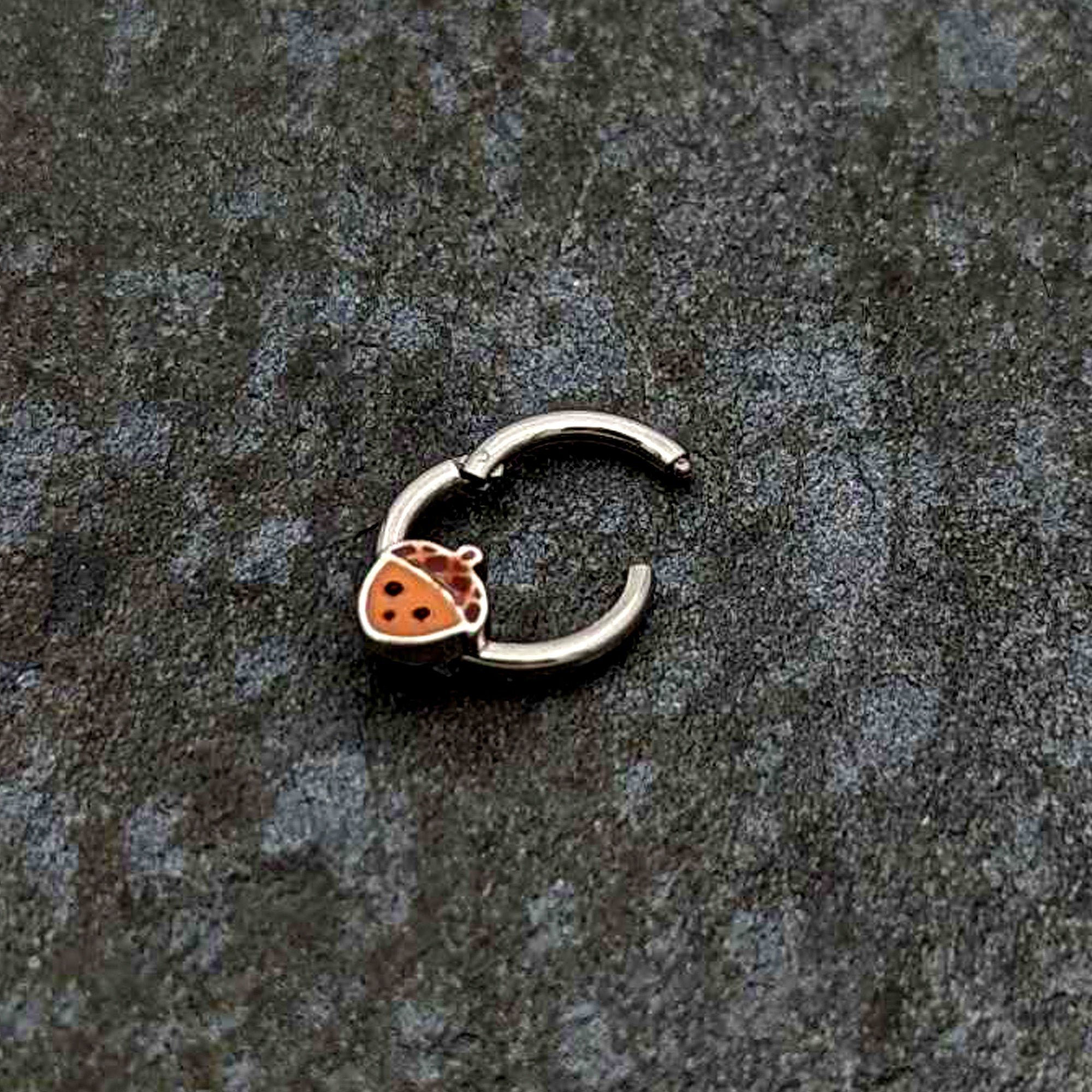 16G 5/16 Fall Acorn Face Brown Autumn Hinged Segment Ring