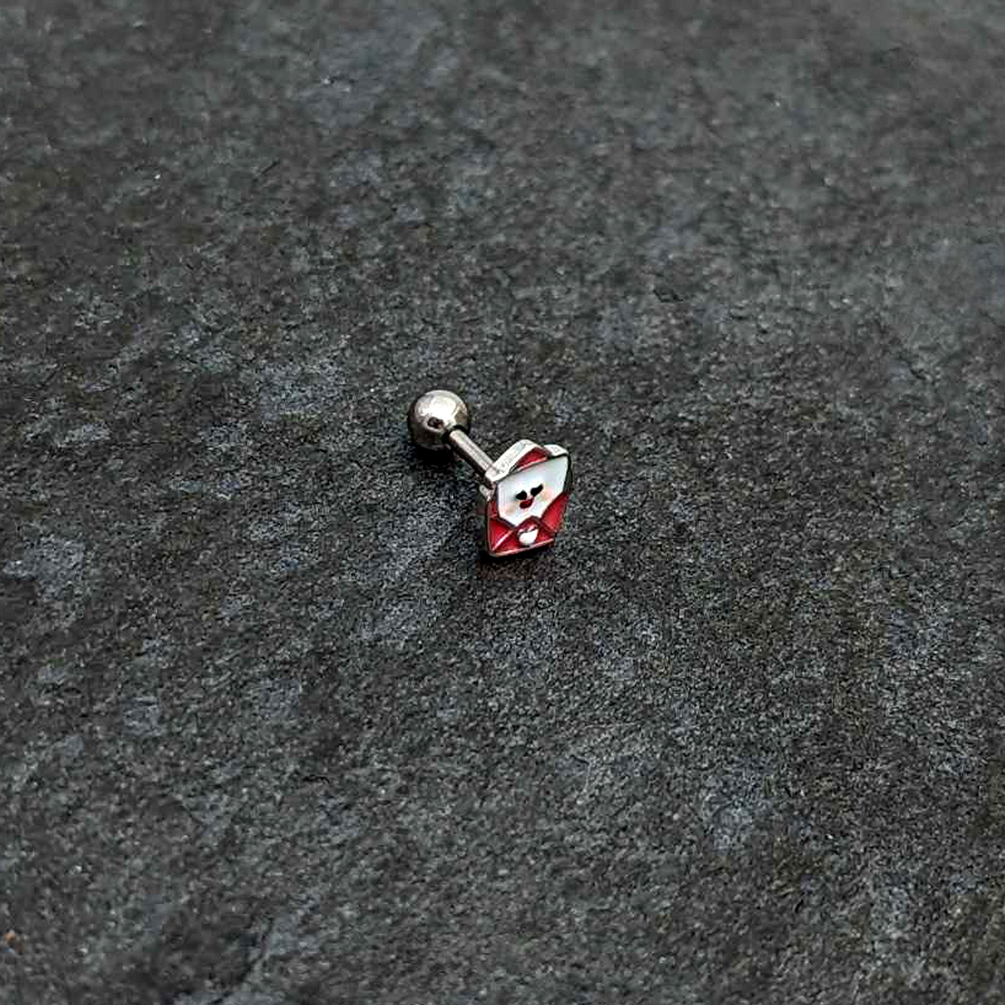 16G 1/4 Sweet Love Letter Valentine Cartilage Tragus Earring