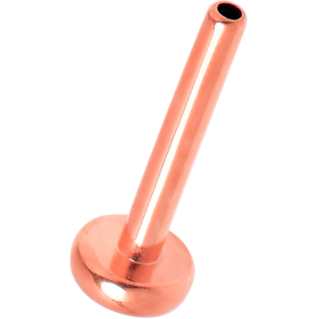 20G 1/4 Rosy Tone ASTM F-136 Implant Grade Titanium Threadless Post Only Labret