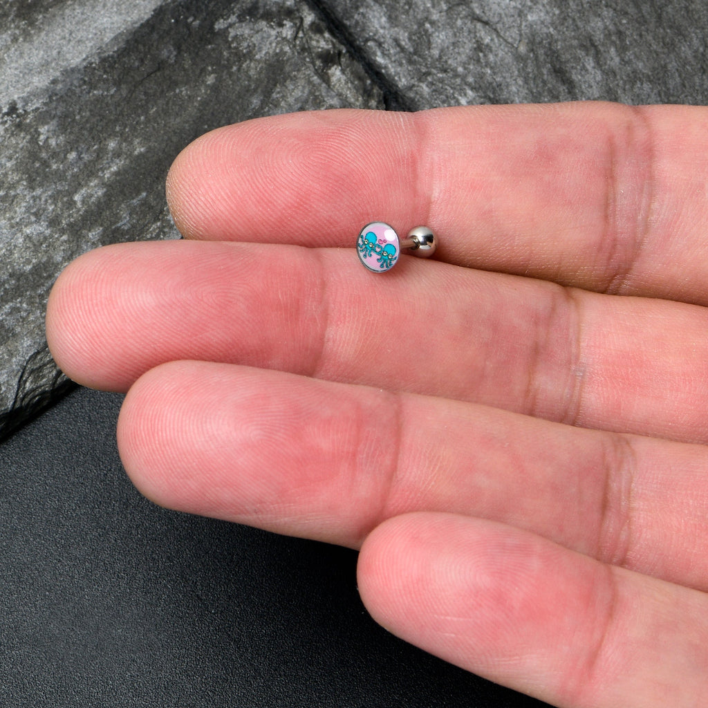 16G 1/4 Loving Octopus Duo Cartilage Tragus Earring