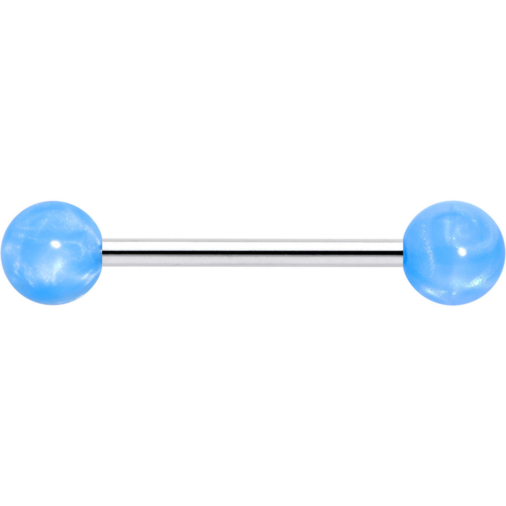 Color Acrylic Ball Tongue Ring Surgical Steel Barbell