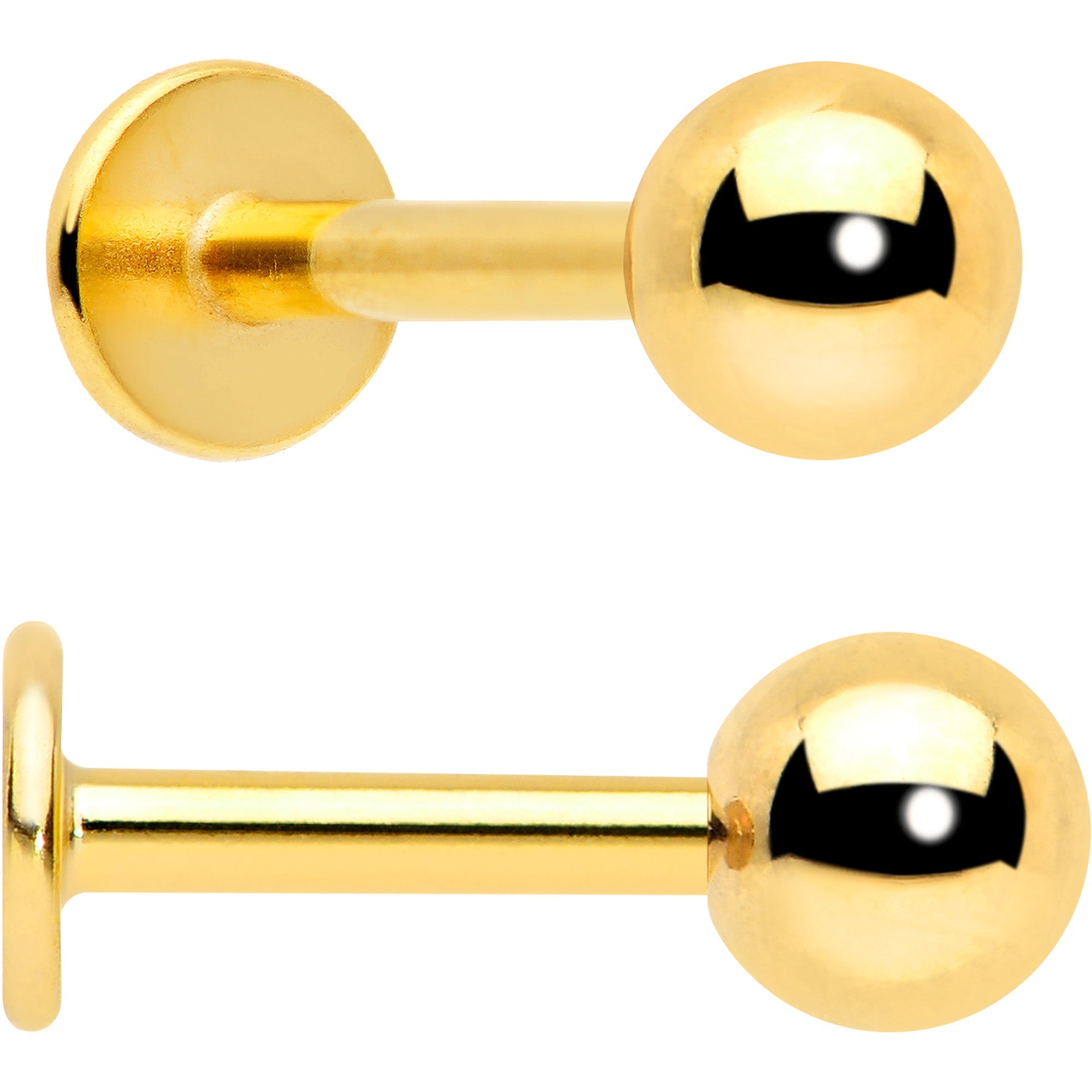 16G Frog Flat Back Earring Set Internally Threaded 3 Pack