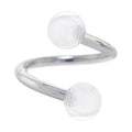Spiral Twister GLACIER ILLUSION Belly Button Ring - 5mm Balls