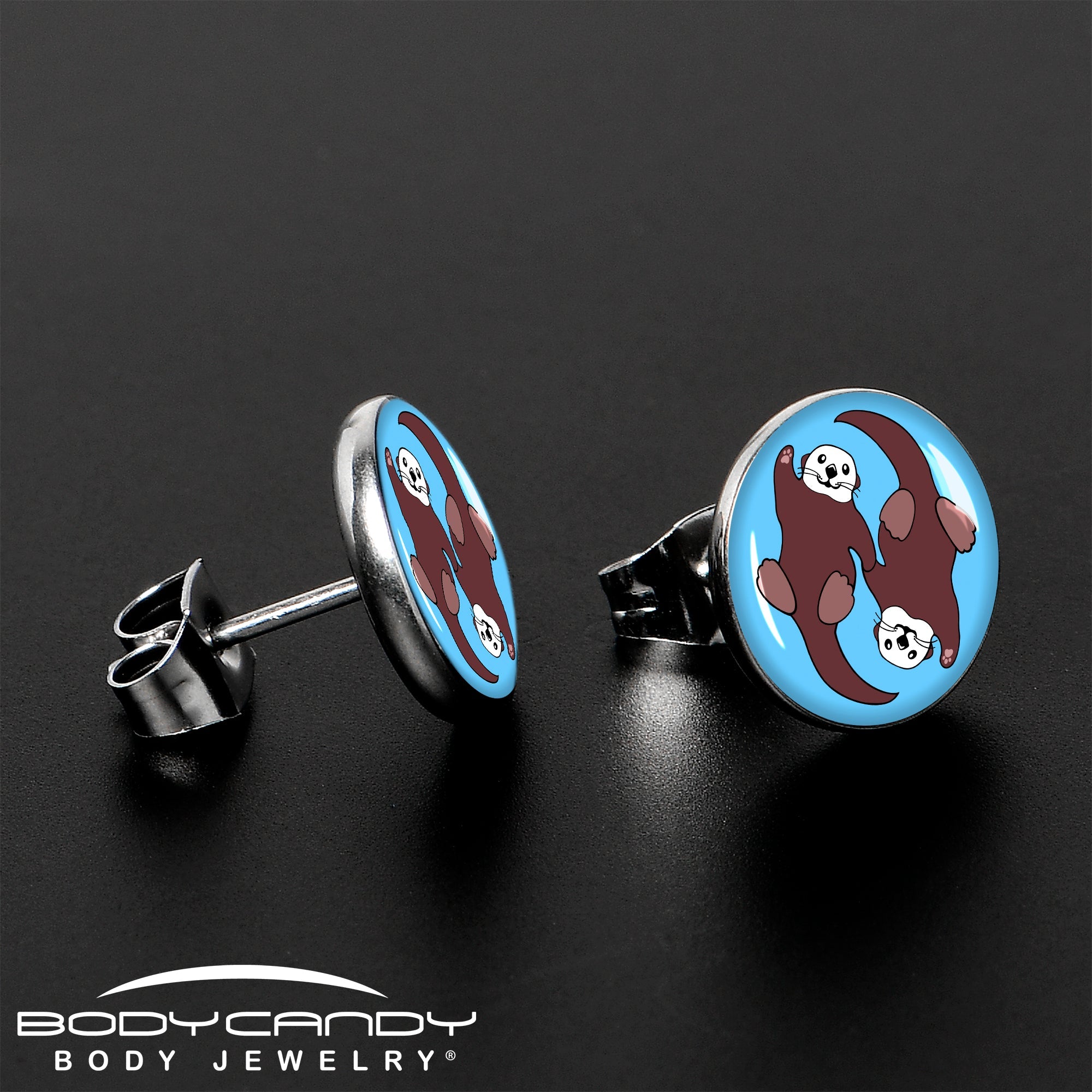 Oh My Otters Animal Stud Earrings by Onyx O