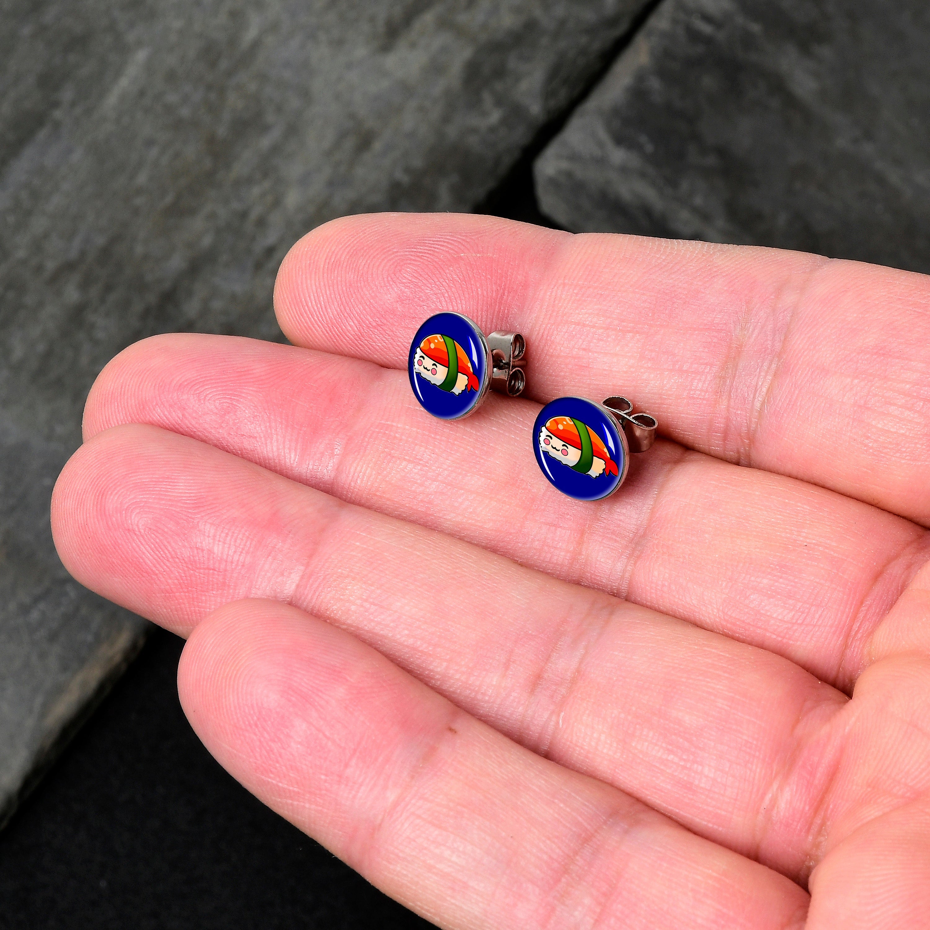 Sushi Stud Earrings by Onyx O