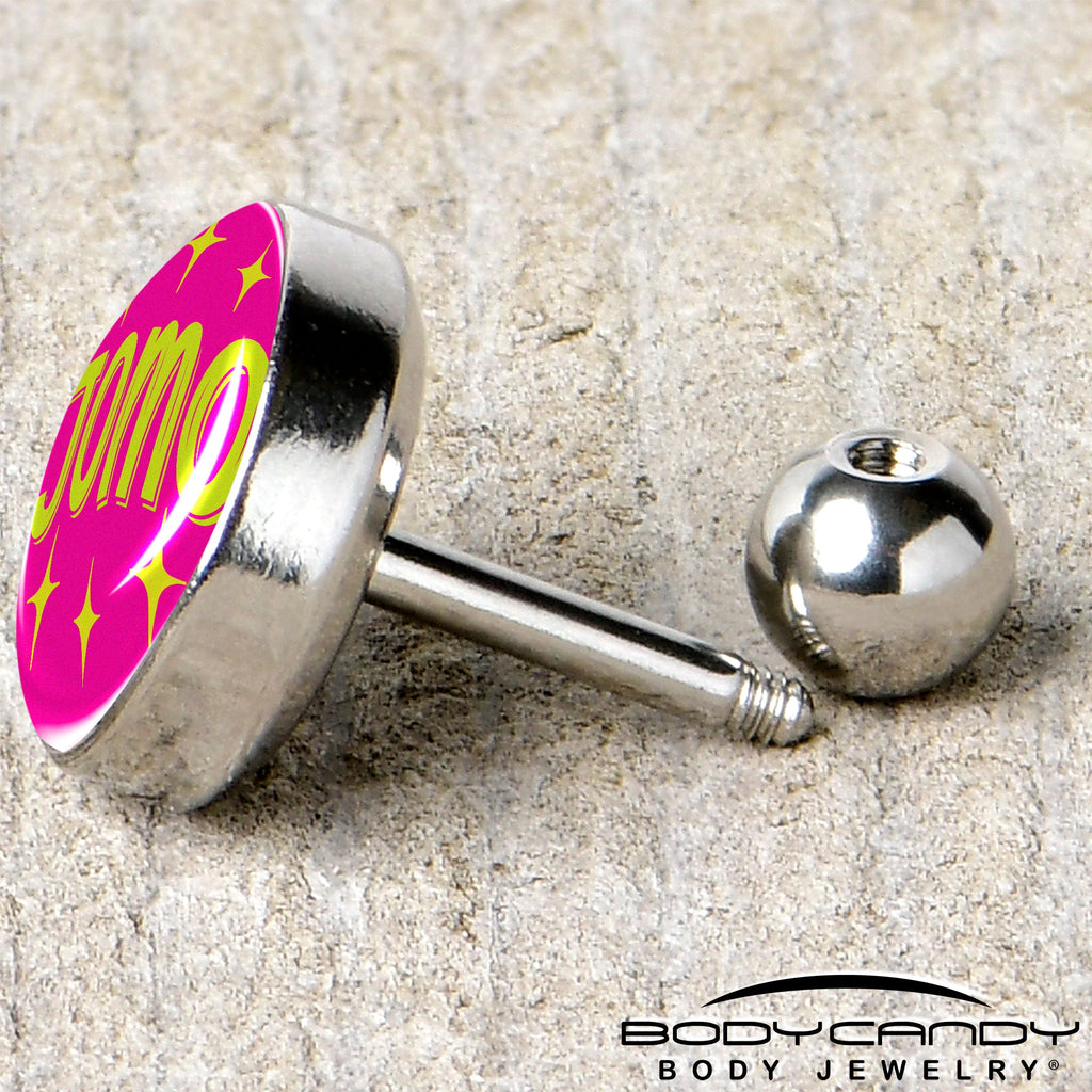 16G 1/4 Pink JOMO Tragus Cartilage Earring by Onyx O