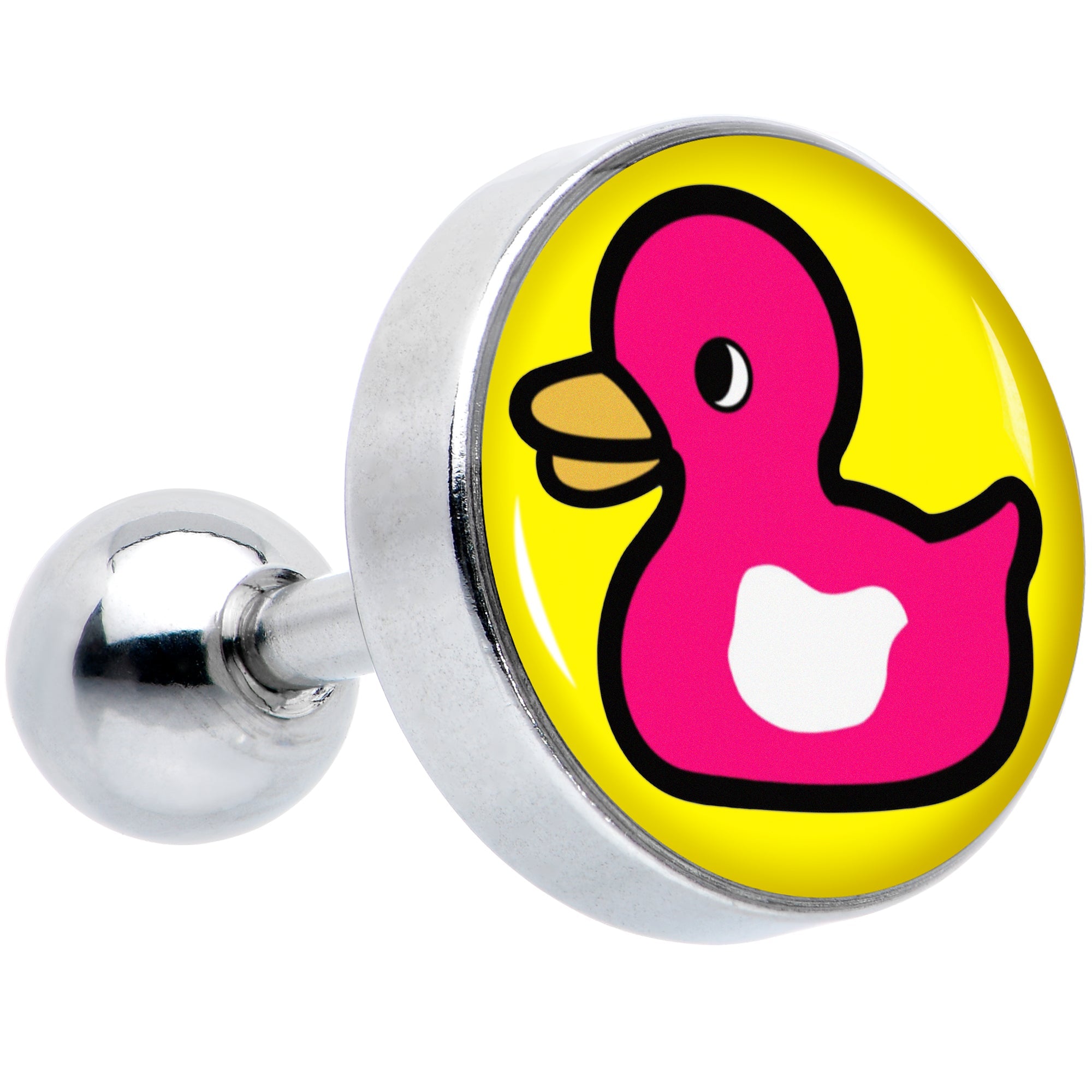 16G 1/4 Pink Ducky Cartilage Tragus Earring by Onyx O