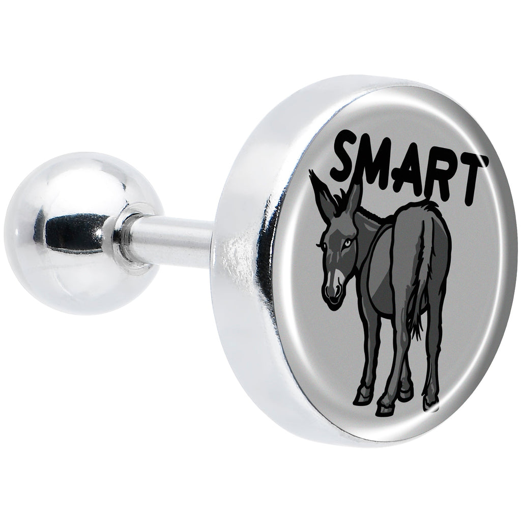 16G 1/4 Donkey Smart Ass Tragus Cartilage Earring by Onyx O