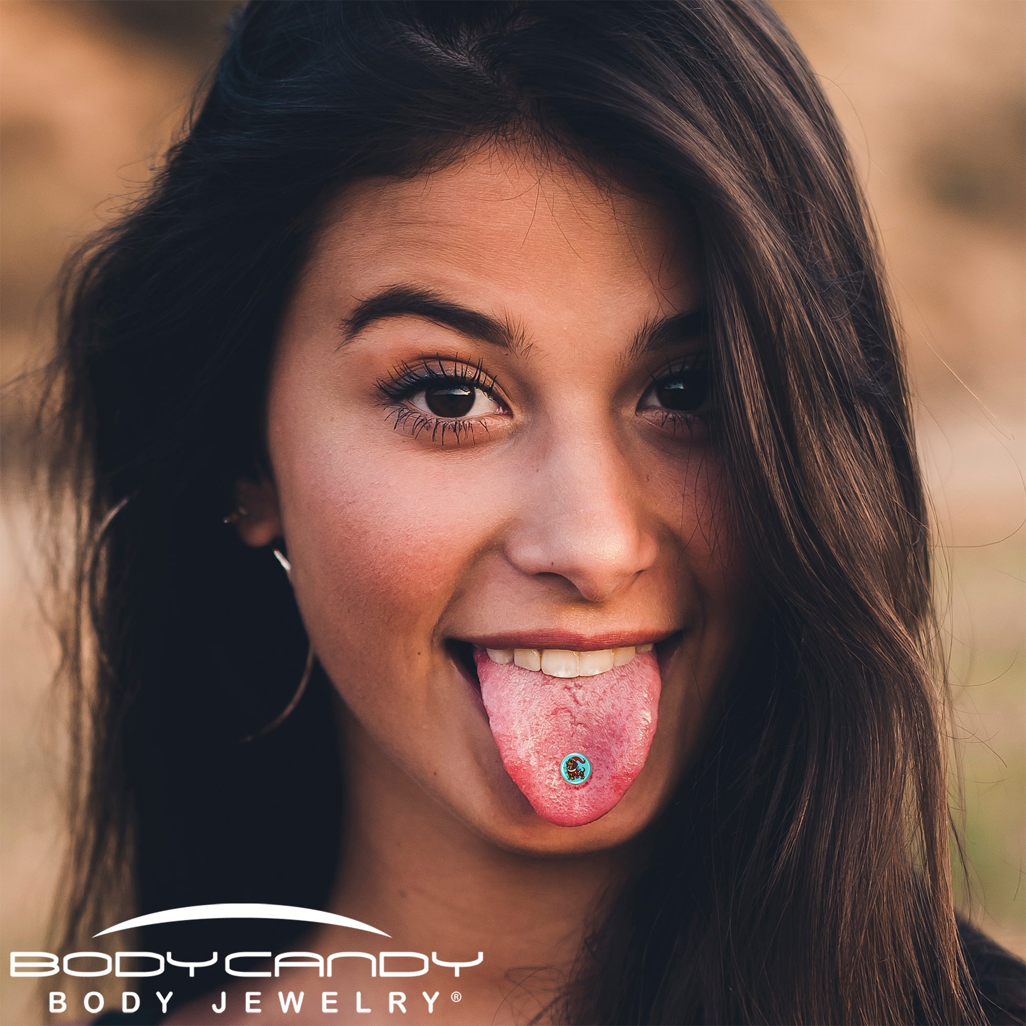Christmas Holiday Weiner Dog Barbell Tongue Ring by Onyx O