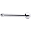 Solid 14K White Gold 1.5mm Ball Nose Ring