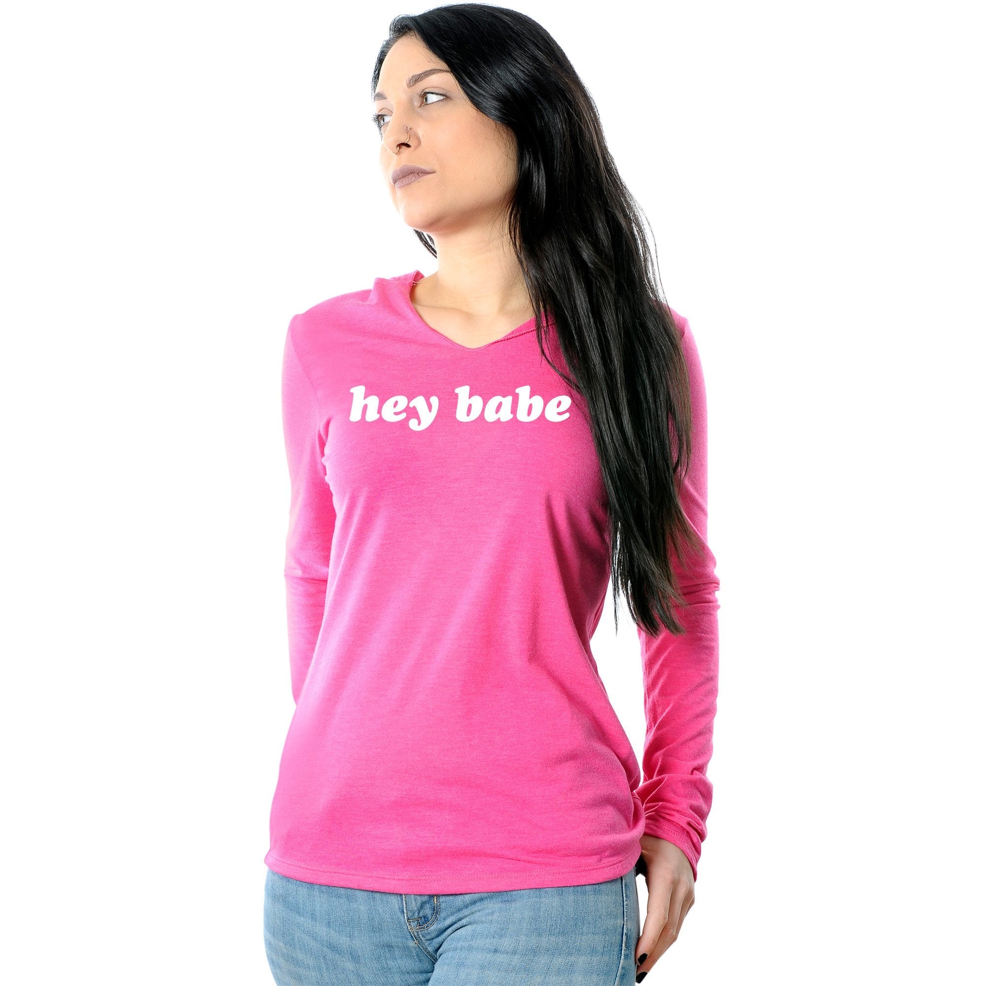 Hey Babe Tapered Long Sleeve Hoodie