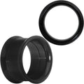 9/16 Anodized Titanium Black Double Flare Screw Fit Tunnel Set of 2
