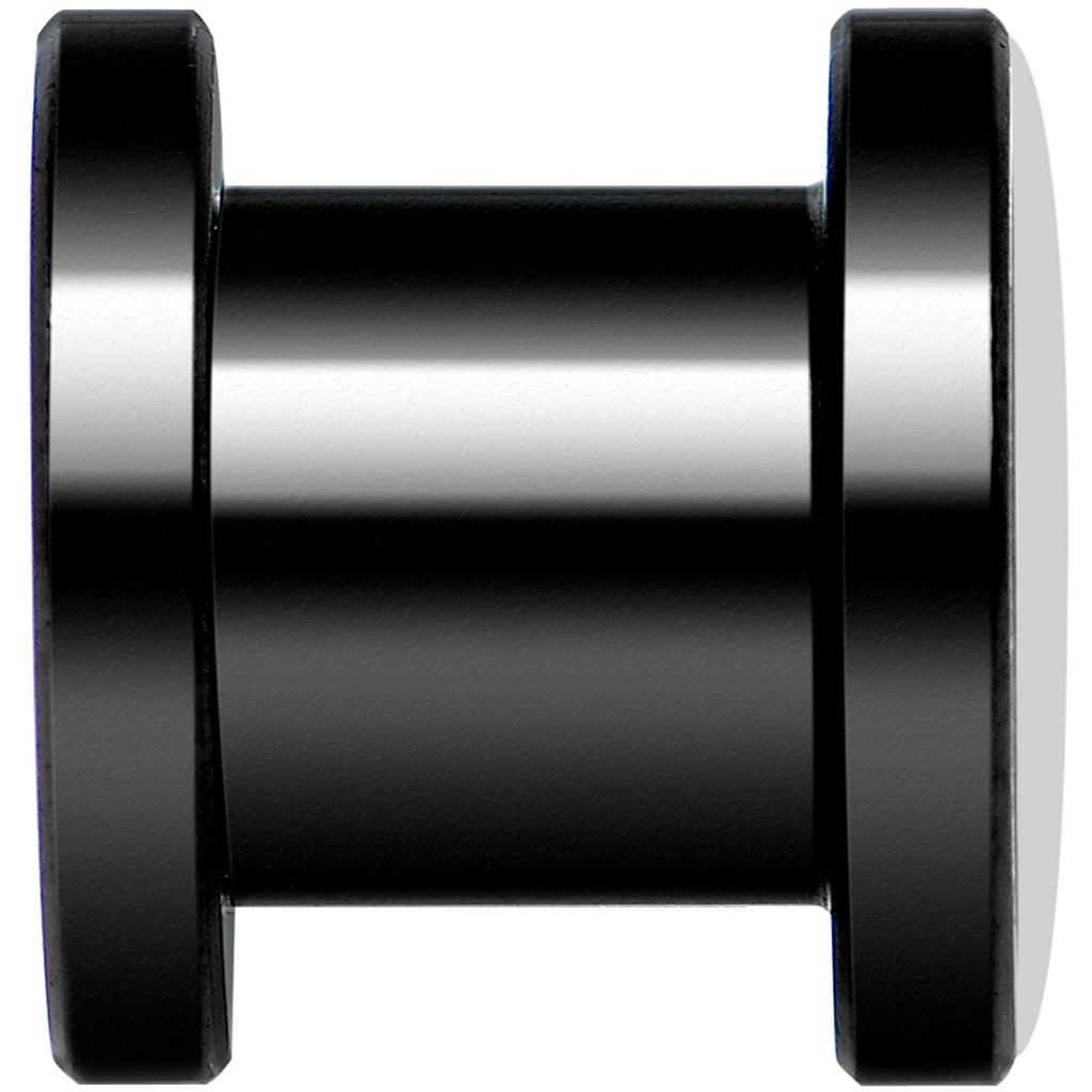 Blue Black Skull Black Anodized Screw Fit Plug Set 0G