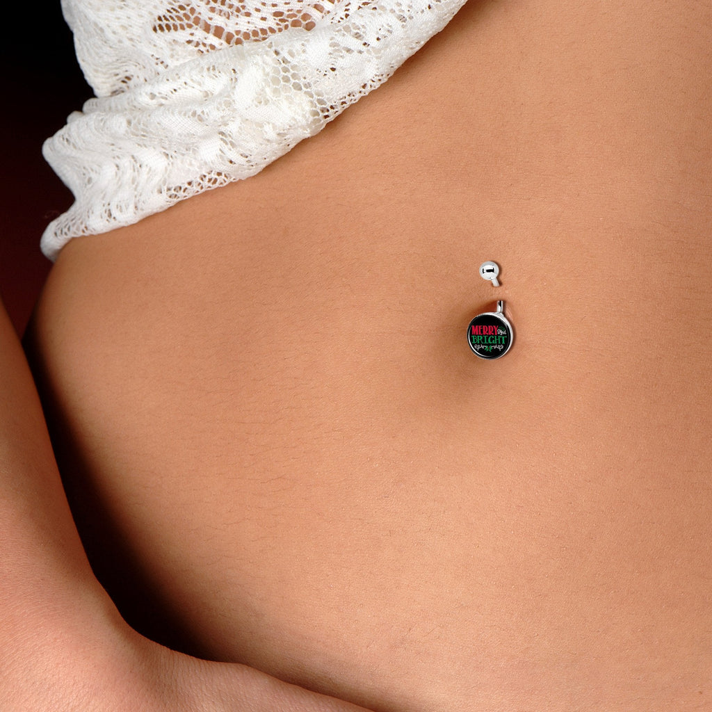 Christmas Merry Bright Belly Ring