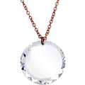 Clear Halo Copper Chain Necklace Created with Crystals